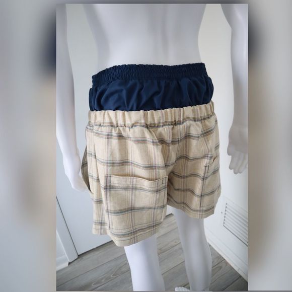 Handmade Mens Swimsuits Bathing Suit Swim Trunk Plaid with Matching Vest L - Picture 12 of 13